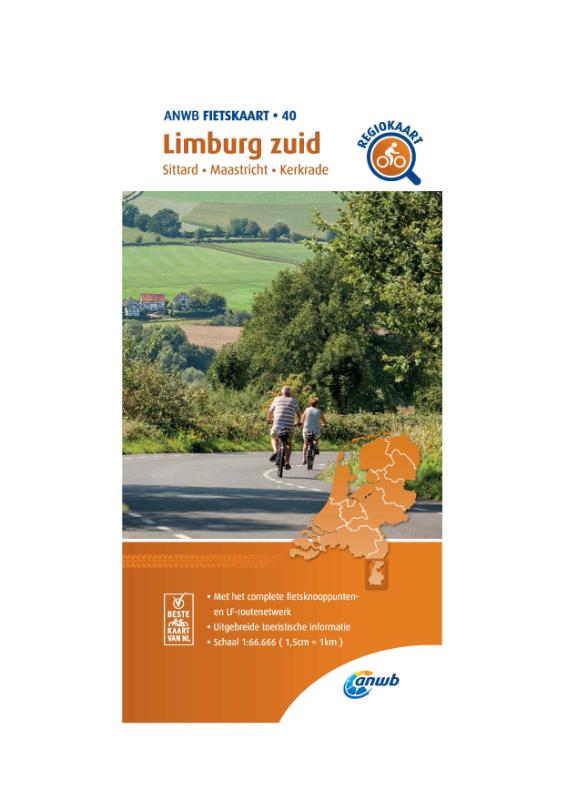 Fietskaart Limburg zuid 1:66.666