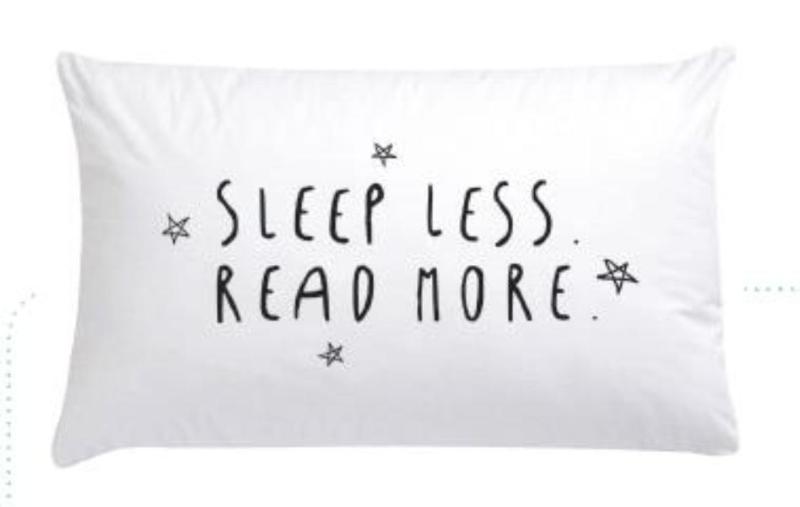 Kussensloop sleep less, read more per 10 stuks