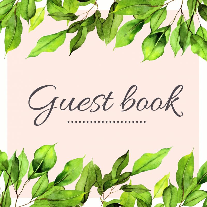Green Leaves Floral Tropisch Gastenboek voor Huwelijk | Bruiloft | Verjaardag | Babyshower | Babybor