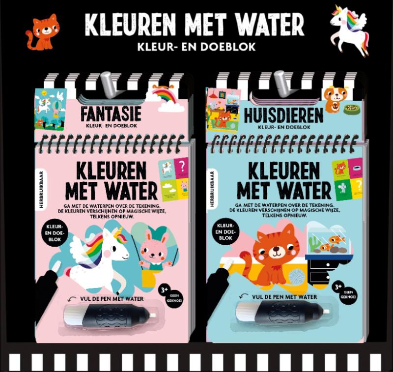 Display kleuren met water - Fantasie + Huisdieren - 2T x 5 ex.