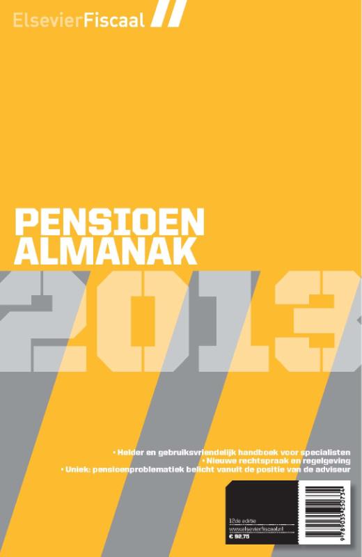 Elsevier pensioen almanak / 2013